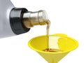 Pouring engine oil