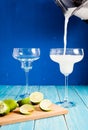 Pouring fresh frozen margarita Royalty Free Stock Photo