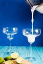 Pouring fresh frozen margarita Royalty Free Stock Photo