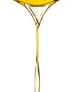 Pouring fresh olive oil on white background Royalty Free Stock Photo