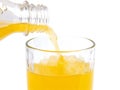 Pouring fresh orange juice Royalty Free Stock Photo