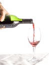 Pouring a Glass of Wine Royalty Free Stock Photo