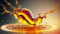 Pouring golden honey texture. Healthy and natural delicious sweets. Flow dripping yellow melted liquid. Food background
