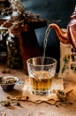 Pouring Herbal Tea Royalty Free Stock Photo