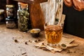 Pouring Herbal Tea Royalty Free Stock Photo