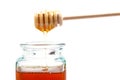 Pouring honey Royalty Free Stock Photo