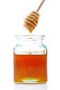 Pouring honey Royalty Free Stock Photo