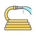 pouring from hose water color icon vector illustration