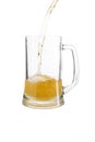 Pouring light beer in a glass Royalty Free Stock Photo