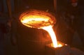 Pouring of liquid metal Royalty Free Stock Photo