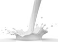 Pouring milk Royalty Free Stock Photo