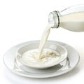 Pouring milk Royalty Free Stock Photo