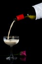 Pouring milk in concept no alcohor