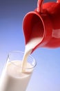 Pouring milk glass Royalty Free Stock Photo