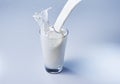 Pouring milk in the glass Royalty Free Stock Photo