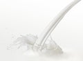 Pouring milk or liquid created splash Royalty Free Stock Photo