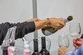 Pouring My Wine sparkling wine for tasting in Kyiv, Ukraine