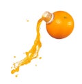 Pouring orange juice