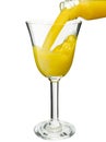 Pouring orange juice in a glass Royalty Free Stock Photo