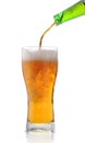 Pouring out light beer Royalty Free Stock Photo