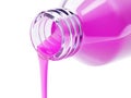 Pouring purple paint or colorant Royalty Free Stock Photo