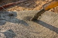 Pouring ready-mixed concrete Royalty Free Stock Photo