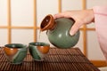 Pouring sake