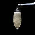 Pouring sparkling wine