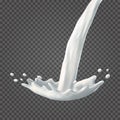 Pouring splash of milk vector