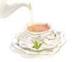 Pouring tea Royalty Free Stock Photo