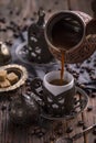 Pouring Turkish Coffee Royalty Free Stock Photo