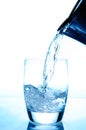 Pouring Water in a Glass Royalty Free Stock Photo