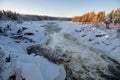 Pouring Water In Jockfall In Sweden