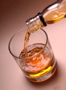 Pouring Whiskey into Glass Royalty Free Stock Photo