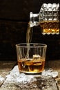 Pouring Whiskey or Scotch Royalty Free Stock Photo