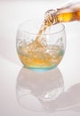 Pouring whisky into a glass Royalty Free Stock Photo