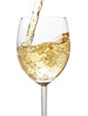 Pouring white wine