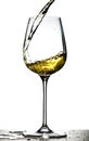 Pouring white wine Royalty Free Stock Photo