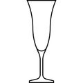 Pousse Cafe glass icon, cocktail glass name related vector Royalty Free Stock Photo