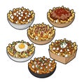 Poutine Vector Illustration with French Fries, Cheese Curds, and Gravy 8 Royalty Free Stock Photo