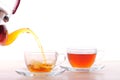 Pouting tea from teapot Royalty Free Stock Photo