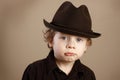 Pouting Toddler with Fedora