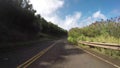 POV car driving in Maui Hawaii