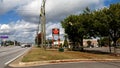 POV Driving Cook Out fast food restaurant street sign