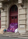 Urban Poverty - Homeless people in downtown Porto