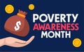 poverty awareness month to eradicate poverty Royalty Free Stock Photo