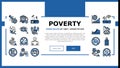 Poverty Destitution Landing Header Vector Royalty Free Stock Photo