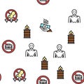 Poverty Destitution Vector Seamless Pattern Royalty Free Stock Photo