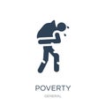 poverty icon in trendy design style. poverty icon isolated on white background. poverty vector icon simple and modern flat symbol Royalty Free Stock Photo