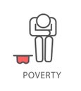 Poverty line icon Royalty Free Stock Photo